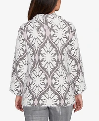 Ruby Rd. Petite Medallion Jacquard Sweater Knit Top