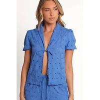 Petal and Pup Women's Ksenia Embroidered Tie Top