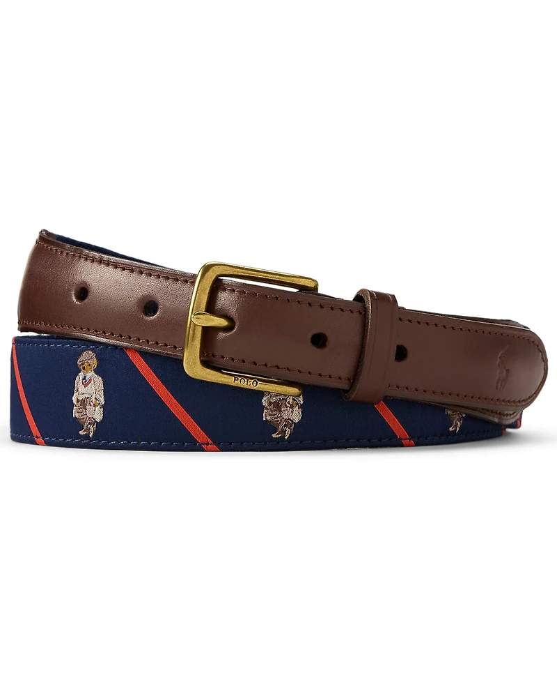 Polo Ralph Lauren Men's Bear Leather Belt