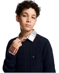 Tommy Hilfiger Boys 8-20 Crewneck Cable Knit Sweater
