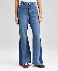 And Now This Petite Pieced Flare-Leg Jeans, Macy's Exclusive