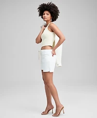 And Now This Women's Tie-Waist Denim Shorts, Macy's Exclusive