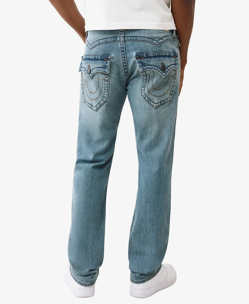 True Religion Men's Ricky Jimmy Straight Flap Pocket Jeans