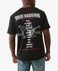 True Religion Men's Short-Sleeve Flock Buddha T-Shirt