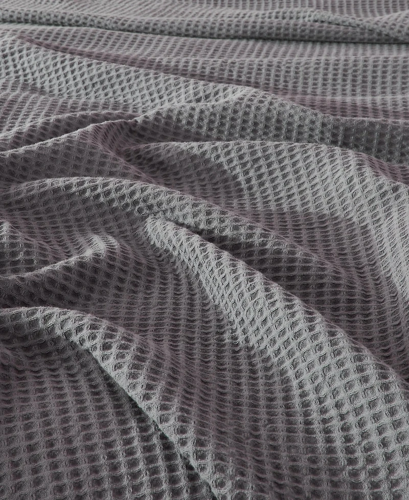 Linery & Co. Waffle Weave Textured Cotton Blanket