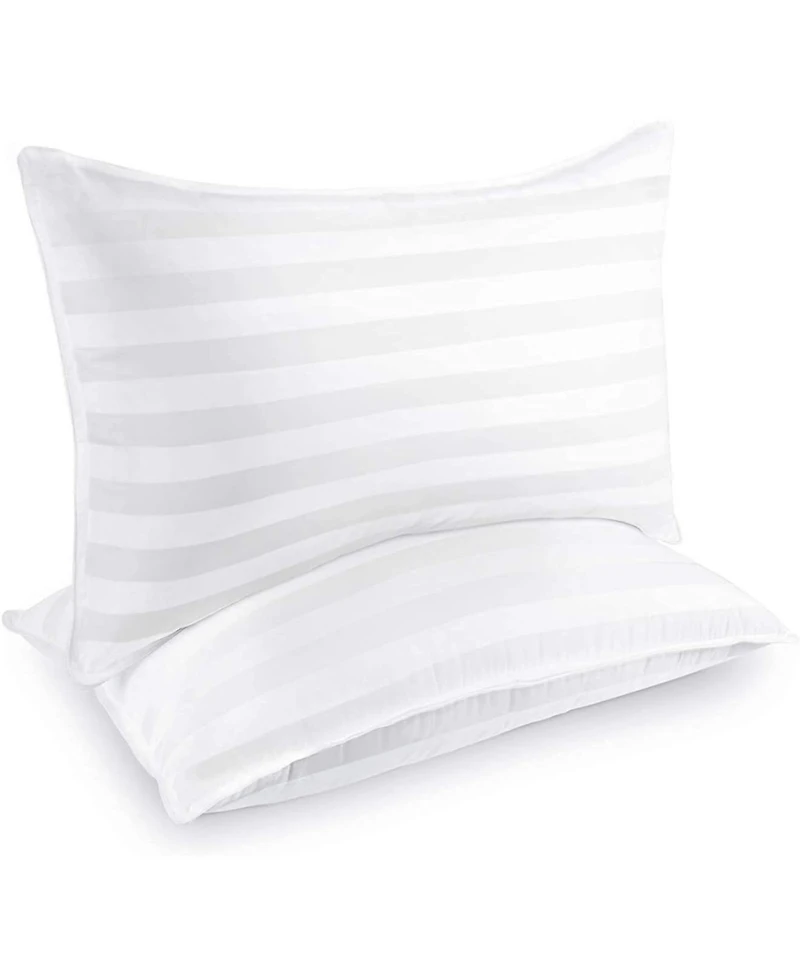 Elephas Bed Pillows for Sleeping - Cooling Soft Premium Microfiber Cover for Side Back and Stomach Sleepers, 2 Count