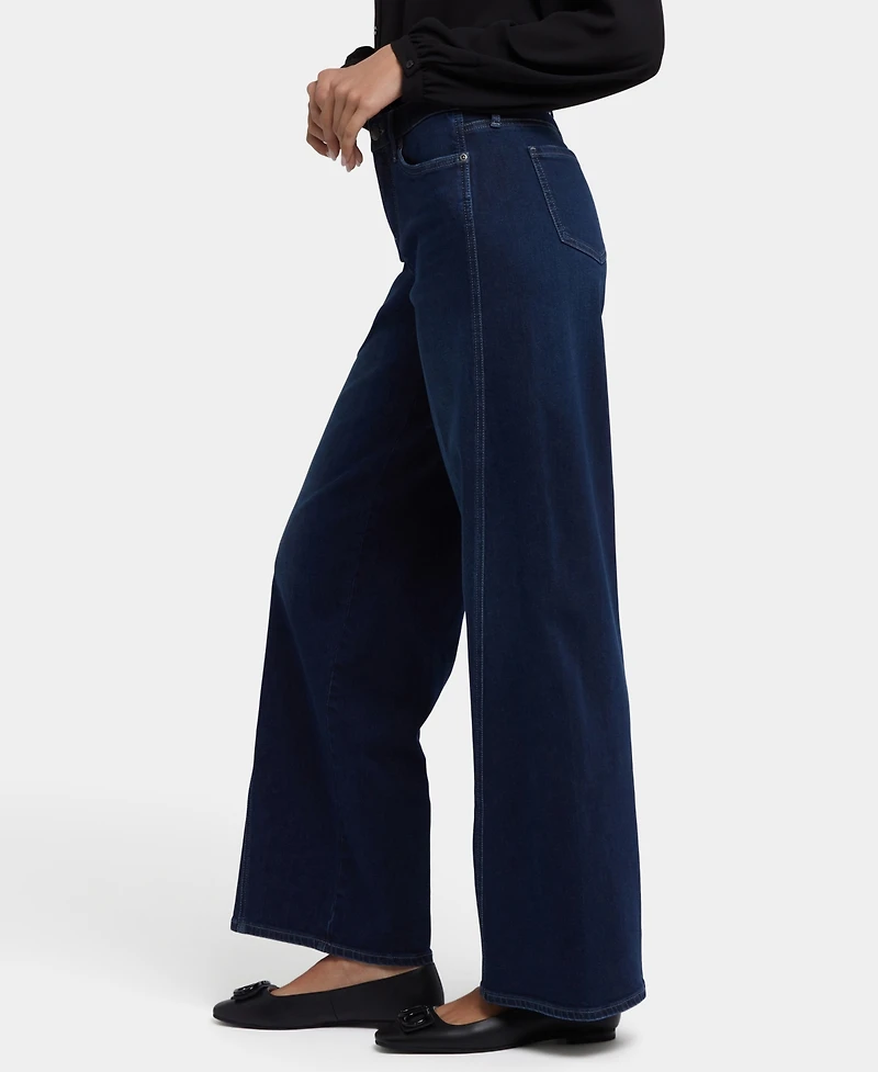 Nydj Petite Teresa Wide Leg Contoured Seam Jeans