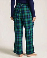 Lands' End Plus Flannel Wide Leg Sleep Pants