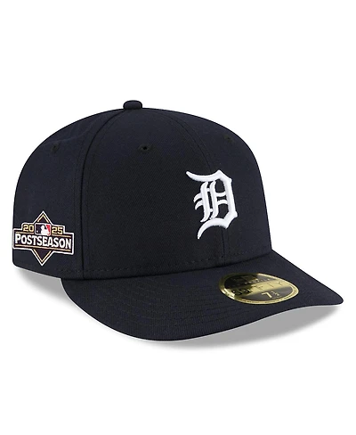 New Era Men's Navy Detroit Tigers 2025 Mlb Postseason Side Patch Low Profile 59FIFTY Fitted Hat