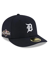 New Era Men's Navy Detroit Tigers 2025 Mlb Postseason Side Patch Low Profile 59FIFTY Fitted Hat