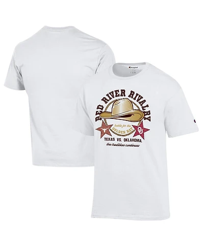 Champion Men's White Texas Longhorns vs. Oklahoma Sooners Red River Rivalry Golden Hat Match Up T-Shirt