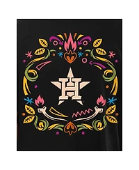 New Era Men's Black Houston Astros Dia de los Muertos Washed Oversized T-Shirt