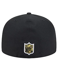New Era Men's Black Pittsburgh Steelers Soutache 59FIFTY Fitted Hat