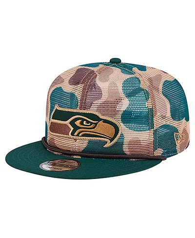 New Era Men's Camo Seattle Seahawks Duck Camo 9FIFTY Snapback Hat