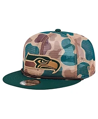 New Era Men's Camo Seattle Seahawks Duck Camo 9FIFTY Snapback Hat