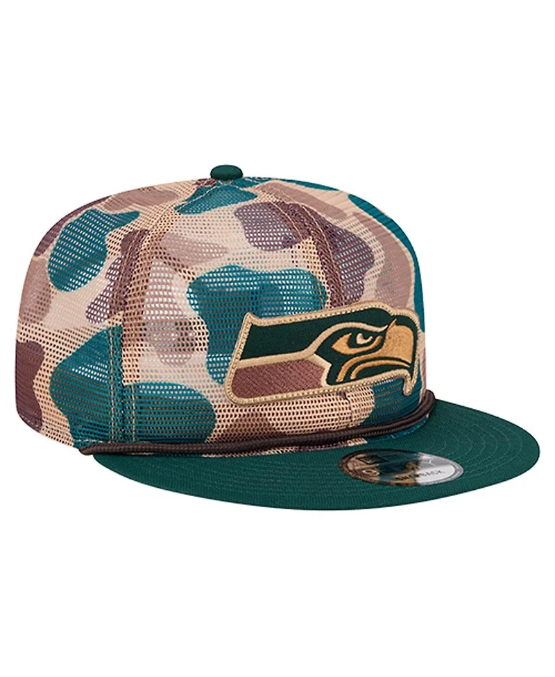 New Era Men's Camo Seattle Seahawks Duck Camo 9FIFTY Snapback Hat