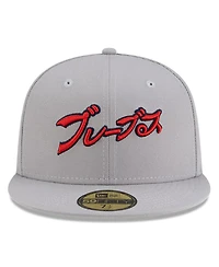 New Era x Hyperfly Men's Gray Atlanta Braves 59FIFTY Fitted Hat