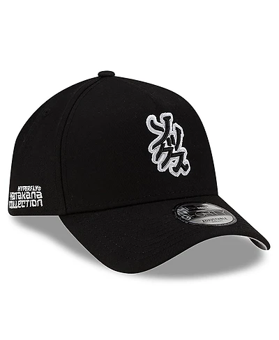 New Era x Hyperfly Men's Black Chicago White Sox A-Frame 9FORTY Adjustable Hat