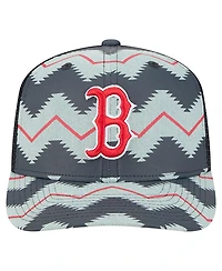 New Era Men's Denim/Navy Boston Red Sox Aztec Denim 9SEVENTY Adjustable Hat