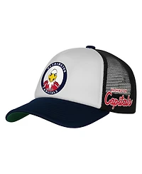 Mitchell & Ness Big Boys and Girls White Washington Capitals Mascot Adjustable Trucker Hat