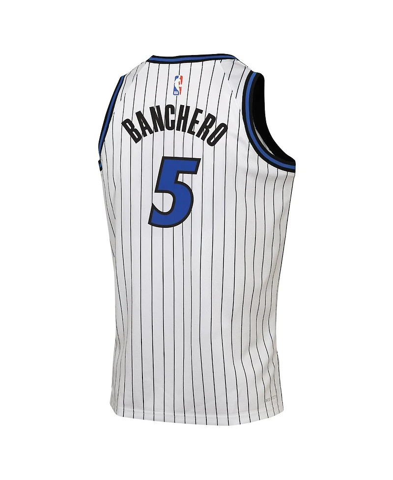 Nike Big Boys and Girls Paolo Banchero White Orlando Magic Swingman Player Jersey