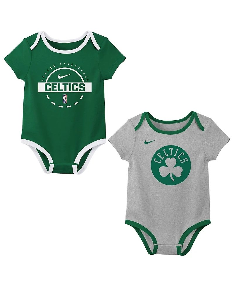 Nike Baby Boys and Girls 2-Piece Newborn Boston Celtics Bodysuit Set