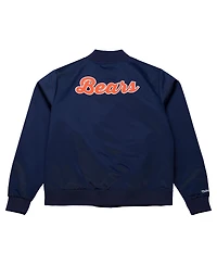 Mitchell & Ness Women's Navy Chicago Bears Full-Snap Satin Jacket