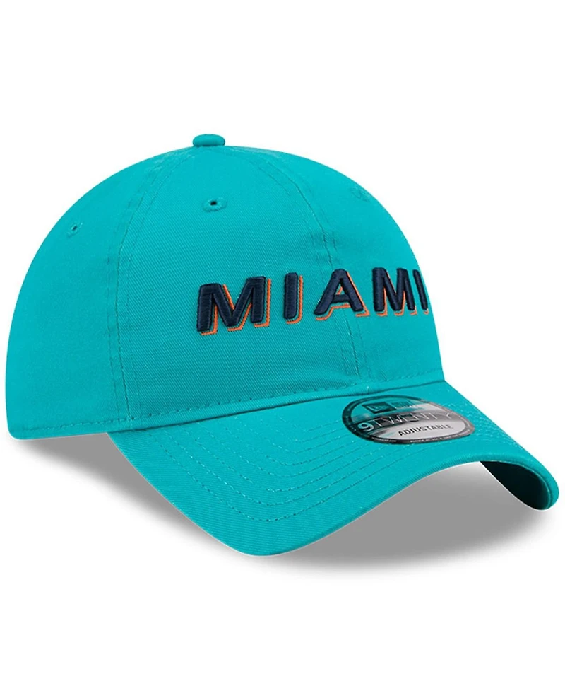New Era Men's Aqua Miami Dolphins 2025 Rivalries Collection Team 9TWENTY Adjustable Hat