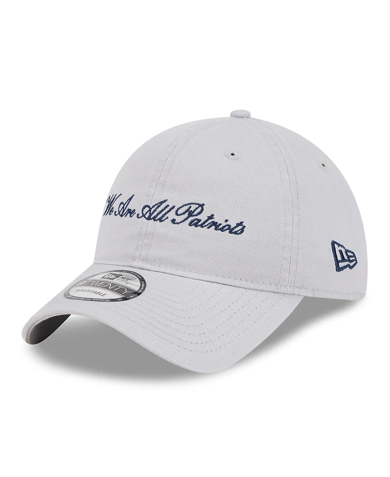 New Era Men's Gray New England Patriots 2025 Rivalries Collection Team 9TWENTY Adjustable Hat