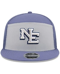 New Era Men's Gray/Meadow Blue New England Patriots 2025 Rivalries Collection Team Split Panel 9FIFTY Snapback Hat