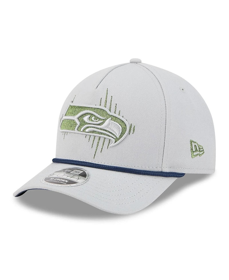 New Era Big Boys and Girls Wolf Gray Seattle Seahawks 2025 Rivalries Collection 9FORTY A-Frame Adjustable Hat