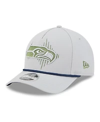 New Era Big Boys and Girls Wolf Gray Seattle Seahawks 2025 Rivalries Collection 9FORTY A-Frame Adjustable Hat