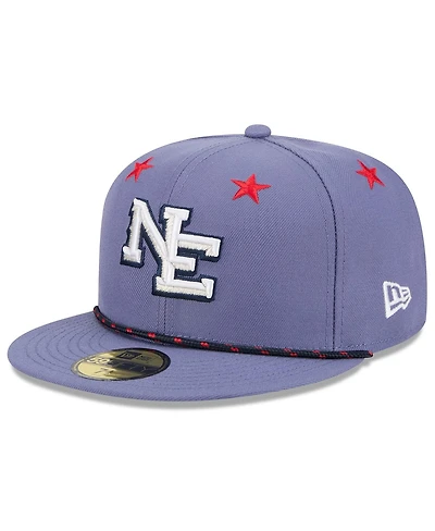 New Era Men's Meadow Blue New England Patriots 2025 Rivalries Collection Sideline Rope 59FIFTY Fitted Hat