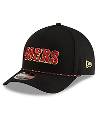 New Era Men's Black San Francisco 49ers 2025 Rivalries Collection Sideline A-Frame 9FORTY Adjustable Hat