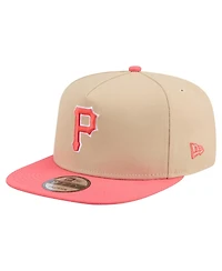 New Era Men's Light /Light Beige Pittsburgh Pirates Color Pack A-Frame 9FIFTY Snapback Hat