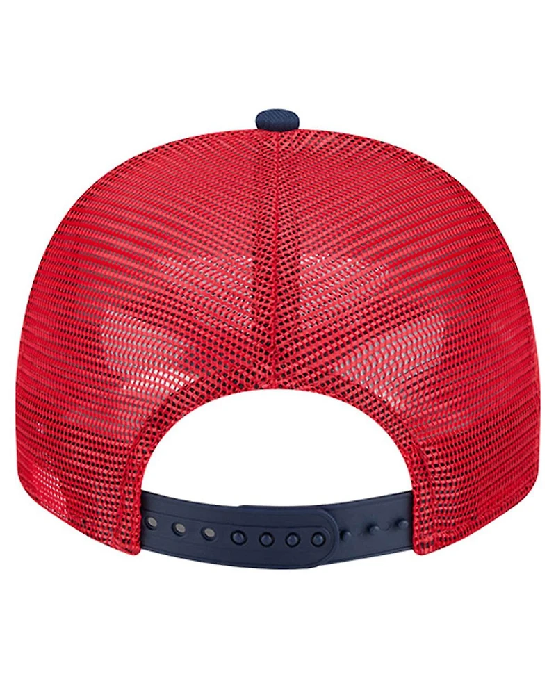 New Era Men's and Women's White/Red Indiana Fever Banner Foam Front 9FIFTY A-Frame Adjustable Trucker Hat