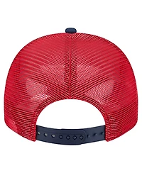 New Era Men's and Women's White/Red Indiana Fever Banner Foam Front 9FIFTY A-Frame Adjustable Trucker Hat