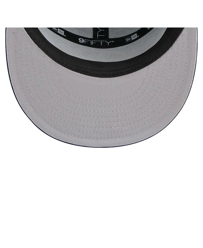 New Era Men's Blue/Navy Minnesota Timberwolves Outdoor Split Panel 9FIFTY Snapback Hat