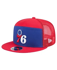 New Era Men's Royal/Red Philadelphia 76ers Outdoor Split Panel 9FIFTY Snapback Hat
