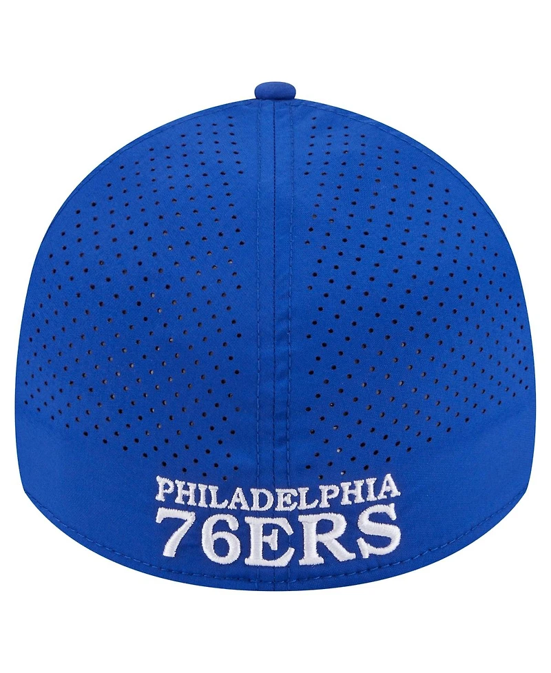New Era Men's Royal Philadelphia 76ers Featherweight Poly Rope Flex 39Thirty Hat