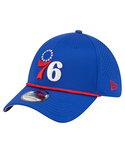 New Era Men's Royal Philadelphia 76ers Featherweight Poly Rope Flex 39Thirty Hat