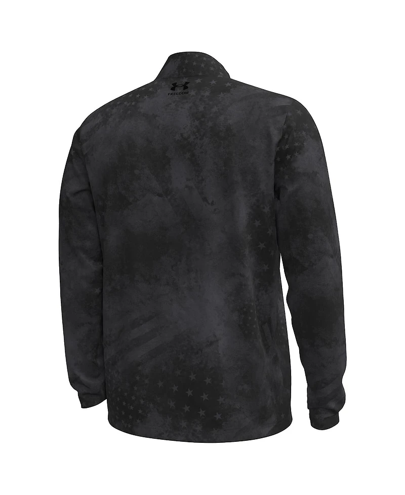 Under Armour Men's Black Wisconsin Badgers Freedom Collection ArmorFuse Half-Zip Sweatshirt