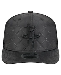 New Era Men's Black Houston Rockets Quilted 9SEVENTY Trucker Adjustable Hat