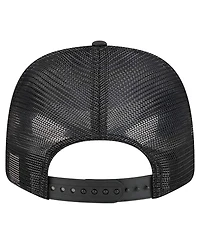 New Era Men's Black Sacramento Kings Quilted 9SEVENTY Trucker Adjustable Hat