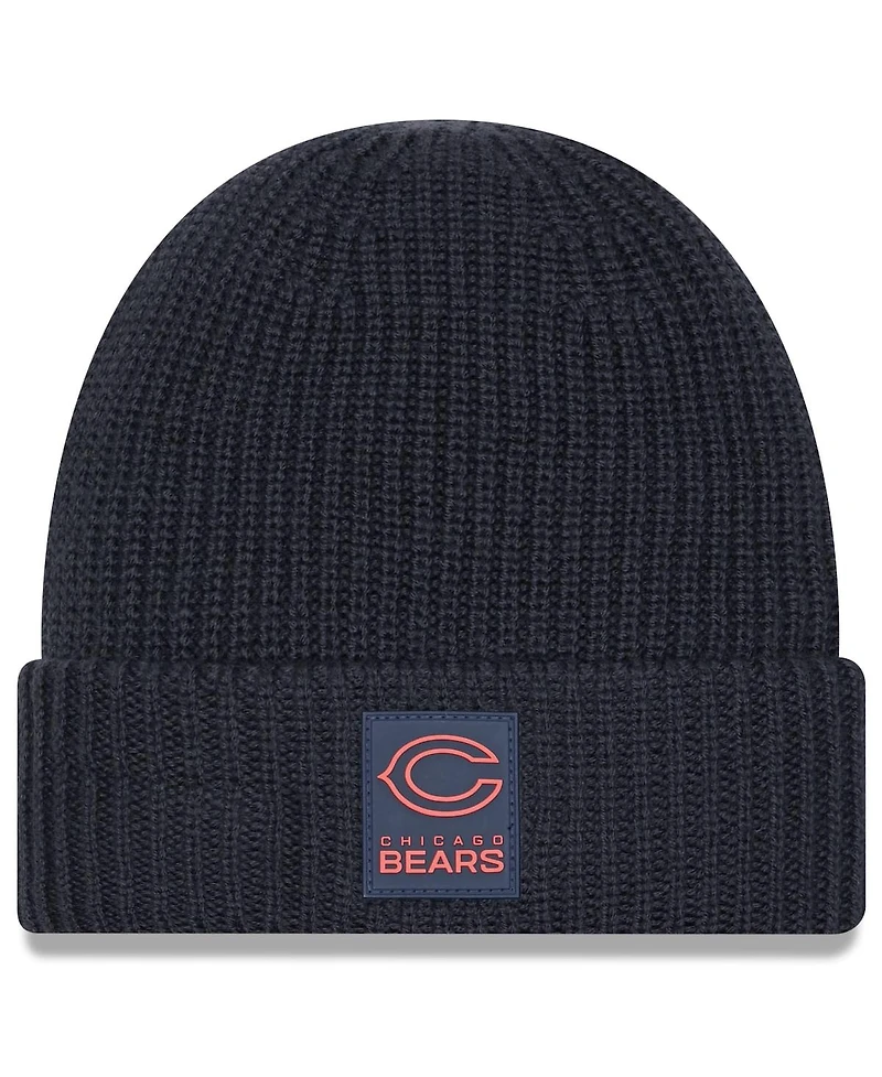 New Era Men's Charcoal Chicago Bears 2025 Sideline Cold Weather Cuffed Knit Hat