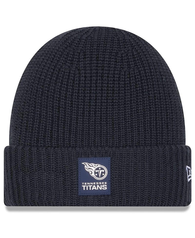 New Era Men's Charcoal Tennessee Titans 2025 Sideline Cold Weather Cuffed Knit Hat