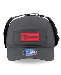New Era Men's Charcoal San Francisco 49ers 2025 Sideline Cold Weather Runner Dog Ear Adjustable Hat