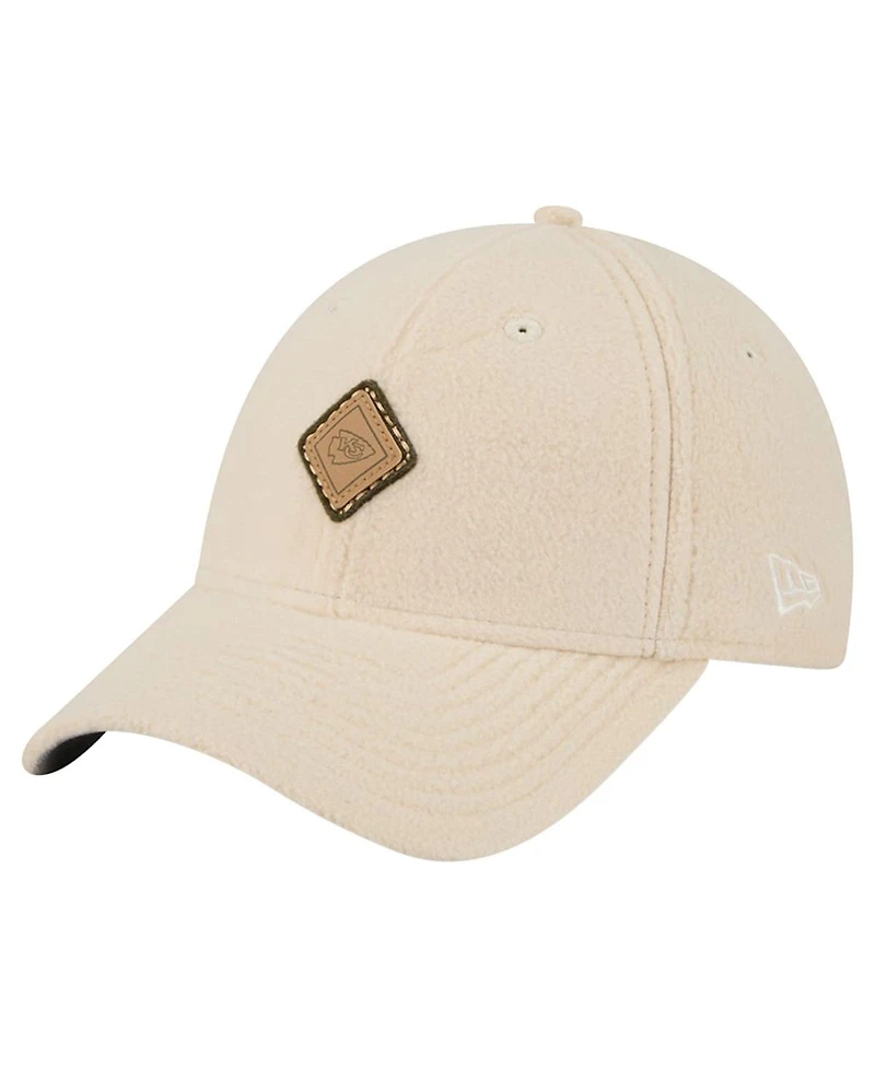 New Era Women's Cream Kansas City Chiefs Comfy 9FORTY Adjustable Hat