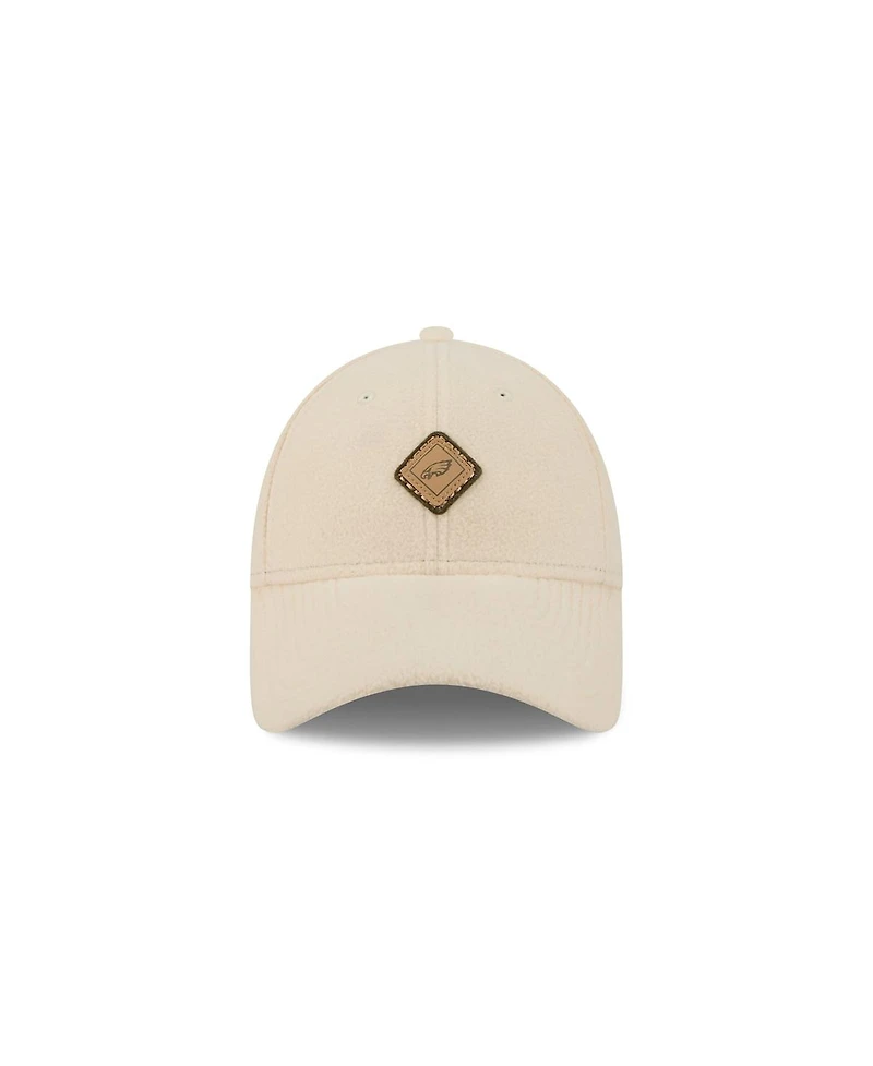 New Era Women's Cream Philadelphia Eagles Comfy 9FORTY Adjustable Hat