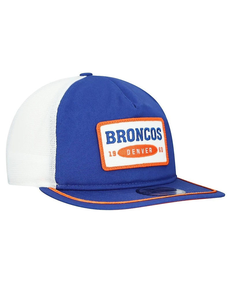 New Era Men's Royal/White Denver Broncos Patch 19TWENTY Adjustable Hat